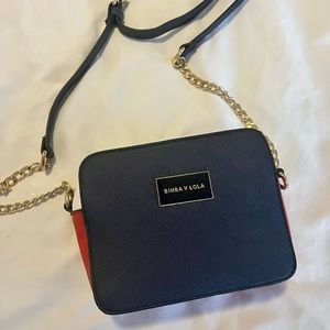 Bimba and Lola leather crossbody box purse from Spain